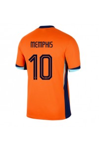 Nederland Memphis Depay #10 Voetbaltruitje Thuis tenue EK 2024 Korte Mouw